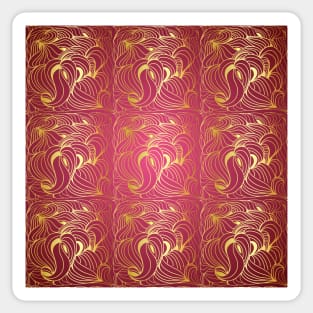 Gold Lines Pattern Sticker